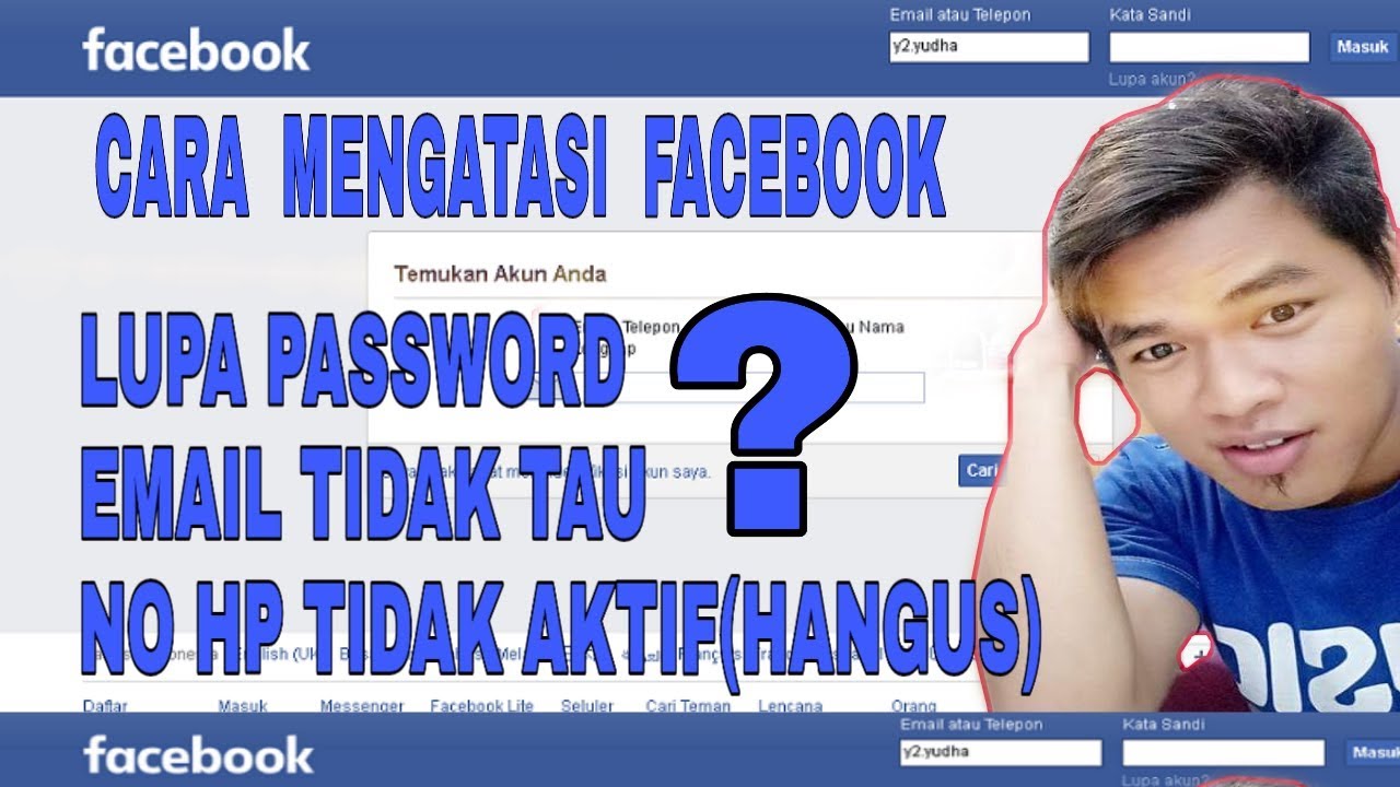 Cara membuka fb yang lupa kata sandi tanpa menggunakan email