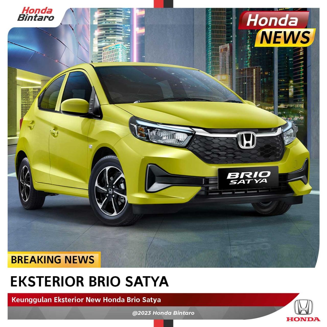 Spesifikasi honda brio e cvt